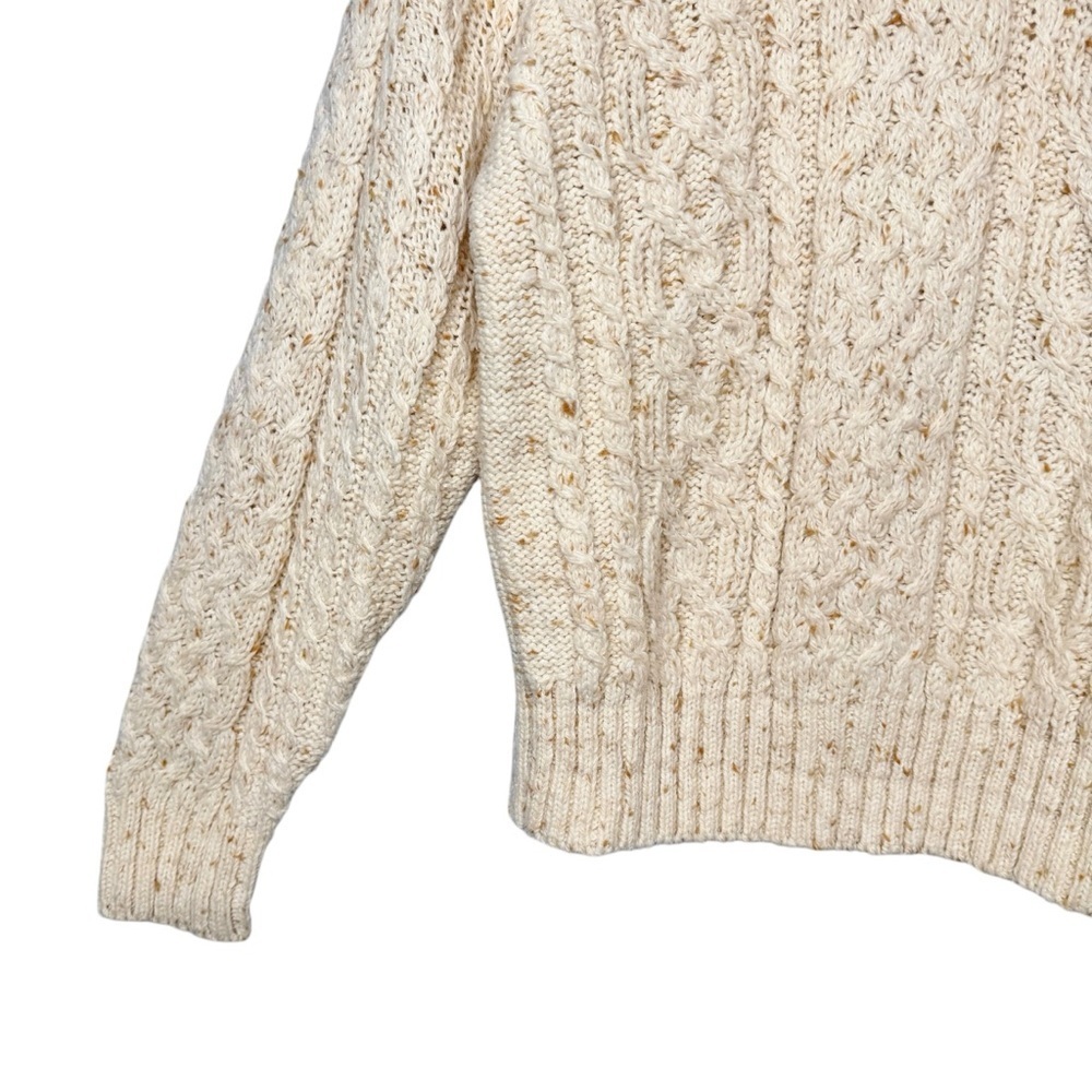 Vintage Liz Sport Vintage Women’s Wool Turtleneck Chunky Cable Knit Sweater Sz M - Picture 5 of 10